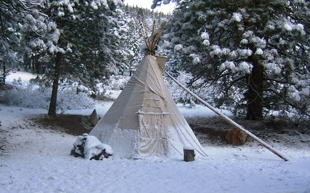 Early Morning Winter Camp
