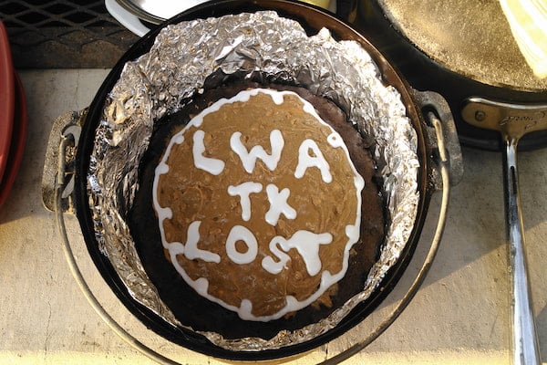 lost tx survival training Cake cooked in survival camp oven.